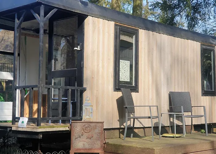 Parque de vacaciones Pipowagen Bed Bij Bos *
