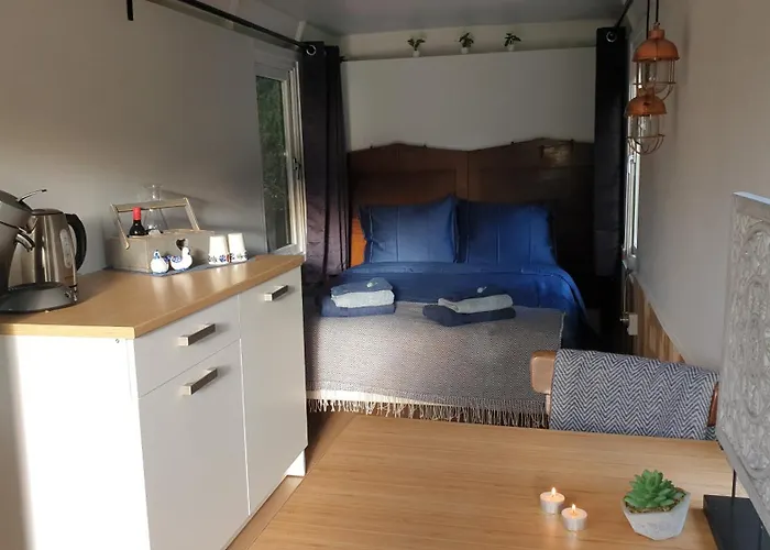 Pipowagen Bed Bij Bos פארק נופש *